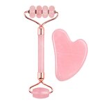 Facial Massager Set Manufacturer - SPA Collection Natural Rose Quartz Jade Roller and Gua Sha Anti Aging