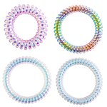 Hair Circle Manufacturer - New Colorful Mermaid Telephone Cable Rope Bracelet Rubber Band Leather Cover