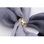 Round Silk Scarf Buckle - Simple Stainless Steel Hijab Wedding Accessory