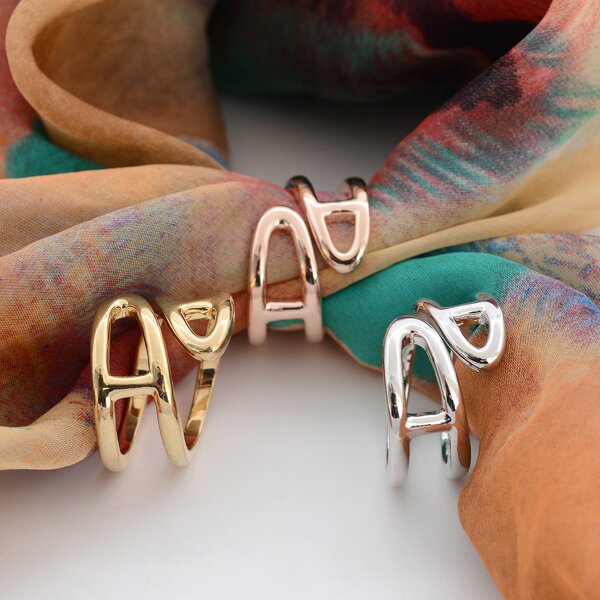 Stainless Steel Shawl Buckle - Fashion Women Wedding Party Scarf Ring