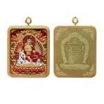 Tibetan Thangka Pendant - Authentic Handcrafted Buddhist Blessing Necklace