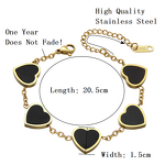 Magnetic Stainless Steel Bracelet - Fashion Heart Adjustable Ladies Jewelry