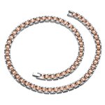 Stainless Steel Magnetic Necklace - Adjustable Unisex Classic Trendy Chain