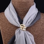 Stainless Steel Shawl Buckle - Fashion Women Wedding Party Scarf Ring