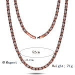 Pure Copper Magnetic Necklace - 99.9% Arthritis Four Leaf Clover Jewelry