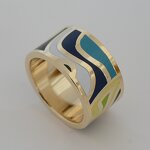 Enamel Silk Scarf Buckle - High Quality Gold Plated Custom Scarf Ring