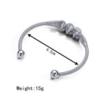 Cuff Bracelet for Women - 18K Gold Plated Waterproof Twisted Spring Jewelry