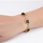 Magnetic Stainless Steel Bracelet - Fashion Heart Adjustable Ladies Jewelry