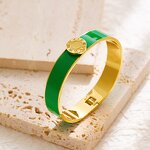 Enamel Bracelet for Women - Trendy 18K Gold Plated Fashion Gift Jewelry