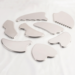 Metal Gua Sha Facial Tool - High End Stainless Steel Face Neck Scraper