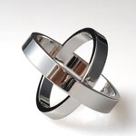 Double Circle Scarf Ring - Elegant Stainless Steel Women Wedding Jewelry