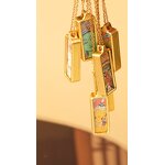 Tibetan Thangka Pendant - Ethnic Buddhist Fortune Wealth Protect Amulet