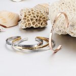 Inspirational Cuff Bangle - Personalized Custom Logo Stainless Steel Jewelry