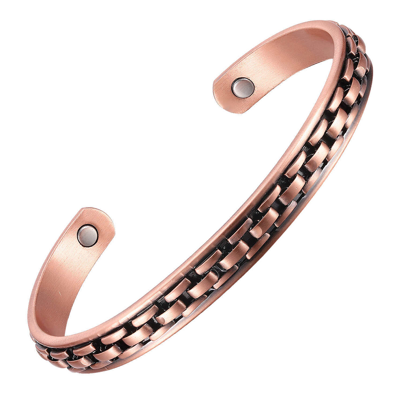 Copper Magnetic Bracelet - Viking Style Arthritis Custom Geometric Jewelry
