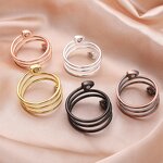 Copper Magnetic Snake Ring - 99.99% Wire Heart Gold Plated Trendy Jewelry