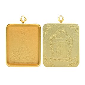 Buddha Thangka Pendant - Tibetan Oriental Amulet Men Women Religious Jewelry