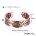 Copper Magnetic Ring - Open Adjustable Health Women Men Gift Jewelry