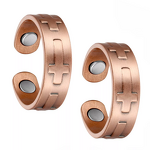 Copper Magnetic Ring - Solid Cross-Adjustable Trendy Finger Jewelry