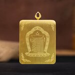 Buddha Thangka Pendant - Tibetan Oriental Religious Charm Men Women Jewelry