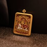 Tibetan Thangka Pendant - Authentic Handcrafted Buddhist Blessing Necklace
