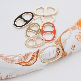 Enamel Scarf Ring - Custom Stainless Steel O Ring Wedding Gift Buckle