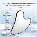 Heart Shape Gua Sha Tool - End Skin Stainless Steel Facial Sculpting Tool
