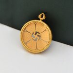 Hollow Thangka Pendant - Oriental Buddhist Amulet Religious Necklace