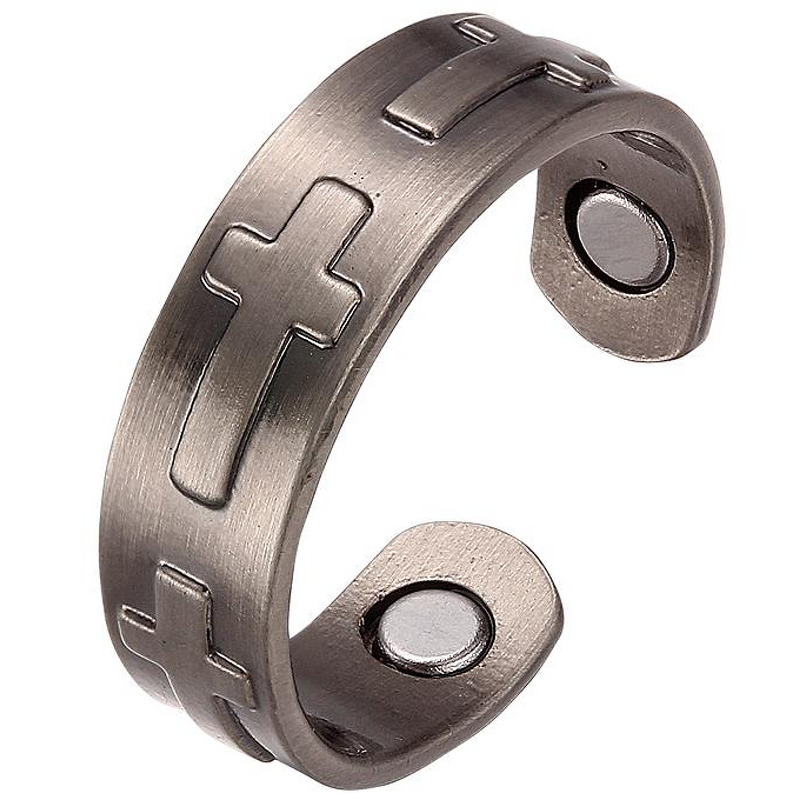 Copper Magnetic Ring - Health Cross Adjust Solid Finger Jewelry