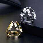 Three Circles Scarf Buckle - 18K Gold Plated Stainless Steel Wedding Tool