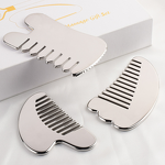 Stainless Steel Gua Sha Comb - Beauty SPA Body Massage Home Scraper
