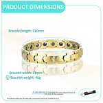 Magnetic Stainless Steel Bracelet - Fashion Lucky Adjustable Ladies Jewelry