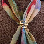 Stainless Steel Shawl Buckle - Fashion Women Wedding Party Scarf Ring