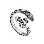 Gothic Cross Couple Rings - 925 Sterling Silver Punk Adjustable Jewelry