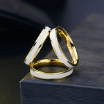 Enamel Scarf Clip - Custom Gold Plated Three Circles Wedding Buckle