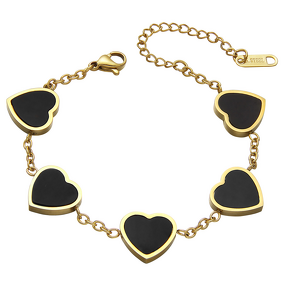 Magnetic Stainless Steel Bracelet - Fashion Heart Adjustable Ladies Jewelry