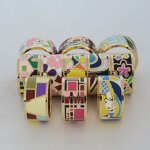Enamel Silk Scarf Buckle - High Quality Gold Plated Custom Scarf Ring