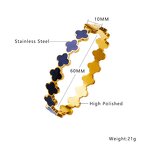 Clover Bangle Bracelet - High Quality Stainless Steel Gold Plated Jewelry