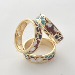 Three-Ring Scarf Buckle - Custom Gold Plated Stainless Steel Hijab Tool