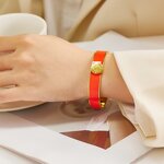 Enamel Bracelet for Women - Trendy 18K Gold Plated Fashion Gift Jewelry