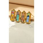 Tibetan Thangka Pendant - Ethnic Buddhist Fortune Wealth Protect Amulet