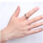 Pure Copper Magnetic Ring - Vintage Flower Design Women Jewelry