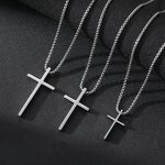 Cross Pendant Necklace - Hot Sale Stainless Steel Men Wedding Gift Jewelry