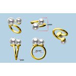 Pearl Scarf Buckle Ring - Malaysia Silk Hijab Wedding Party Jewelry