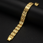 18K Gold Plated Magnetic Bracelet - Hot Sell Steel Men Women Fashion Jewelry