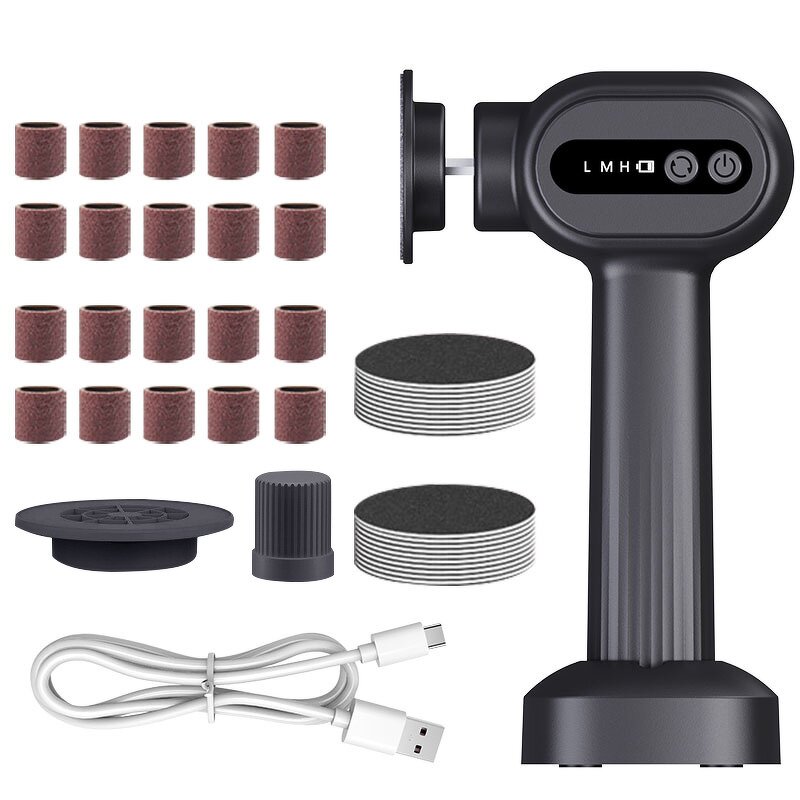 Foot File Manufacturer - 1200mAh Electric Hard Skin Remover 6 Speed for Feet Callus Removal with Sandpaper