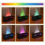 Flame Essential Oil Diffuser Manufacturer - 3D 150ml Fireplace Flame Light Humidifier with Timer 7 Colors LED & Remote