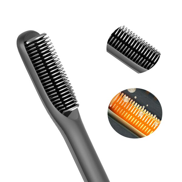 Beard Straightening Brush - Rechargeable LCD Display Electric Comb Tool
