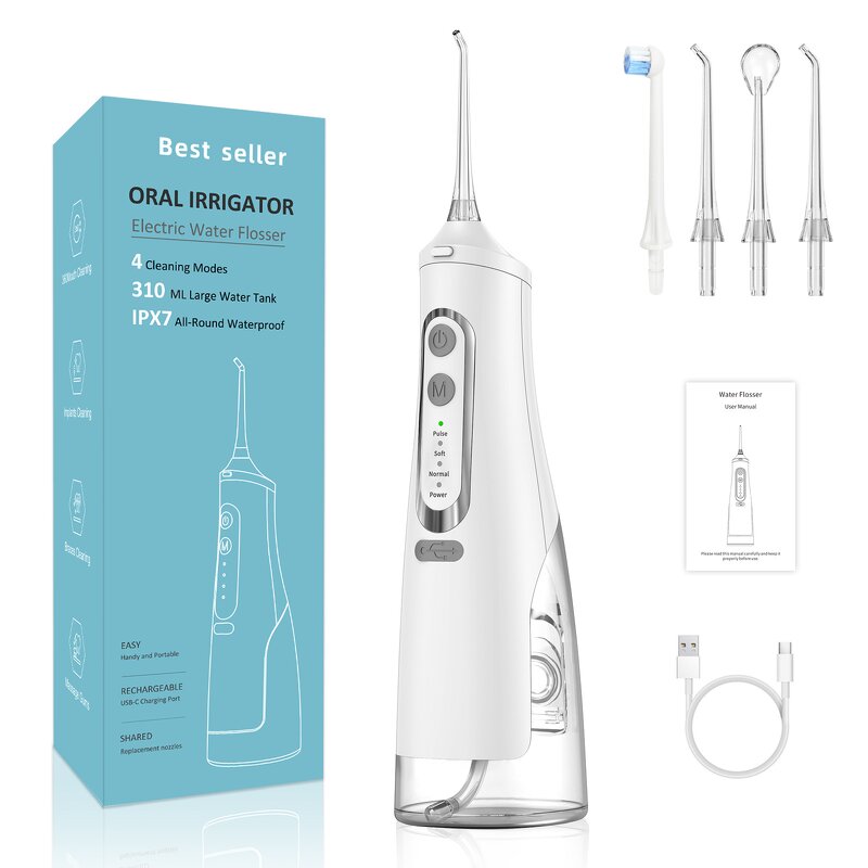 Professional Water Flosser - 300Ml Rechargeable Cordless Oral Irrigator