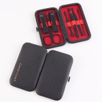 Men Grooming Kit Factory - Low MOQ Black Case 7pcs Nail Clipper Scissors Nipper Set