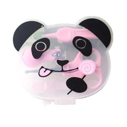 婴儿指甲护理套装源头工厂-4合1安全套装含熊猫形状塑料盒
